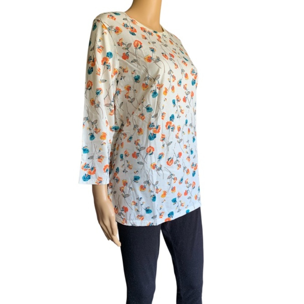 LANDSEND Women's 3Q Sleeve 100% Supima Cotton Tunic - Picture 6 of 10